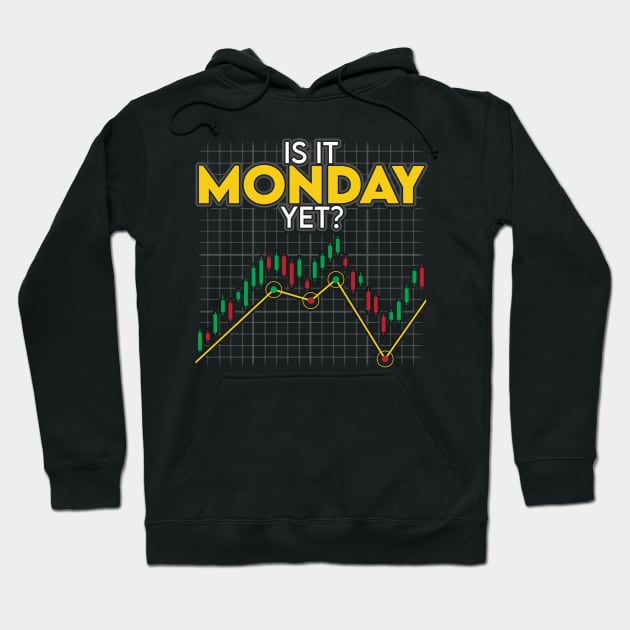 Is It Monday Yet Funny Stock Market Investing Hoodie by theperfectpresents